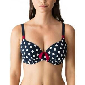 NEW PRIMADONNA pop padded full cup bikini top in blue eclipse